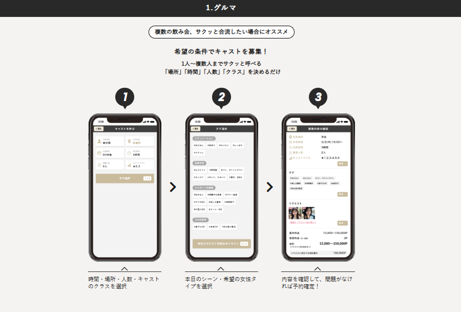 ギャラ飲みサービスaima・登録数圧倒的No1