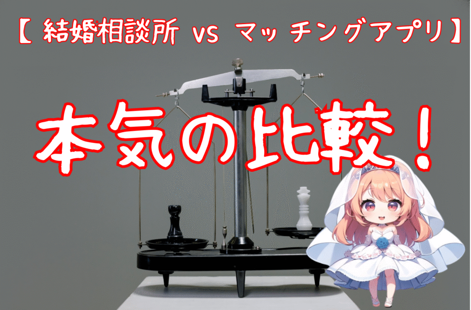 【結婚相談所 vs マッチングアプリ】“良い人”と出会えるのはどっち？本気の比較！